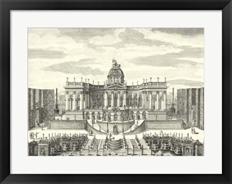 Framed Fountains of Versailles IV Print