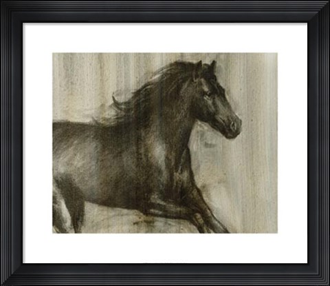 Framed Dynamic Stallion I Print