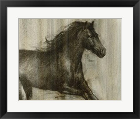 Framed Dynamic Stallion I Print