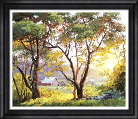 Framed Burnished Landscape Print