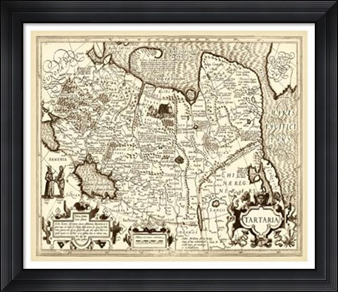Framed Antiquarian Map IV Print