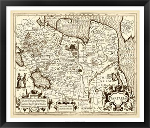 Framed Antiquarian Map IV Print