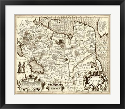 Framed Antiquarian Map IV Print