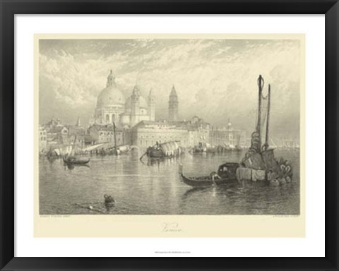 Framed Vintage Venice Print