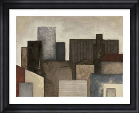 Framed Abstract Metropolis II Print