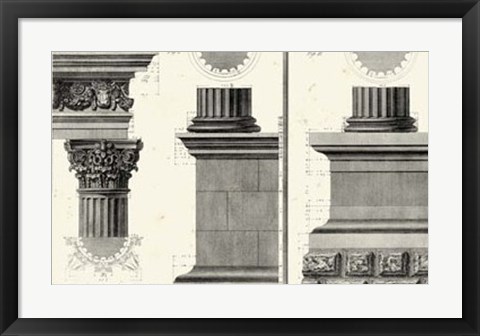 Framed Cornice Tempio di Vesta Print