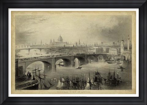 Framed General View of London Print