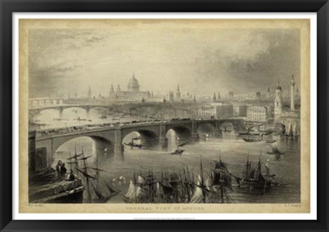 Framed General View of London Print