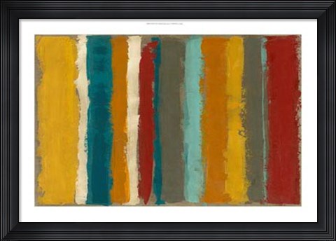 Framed Vibrant Striation I Print