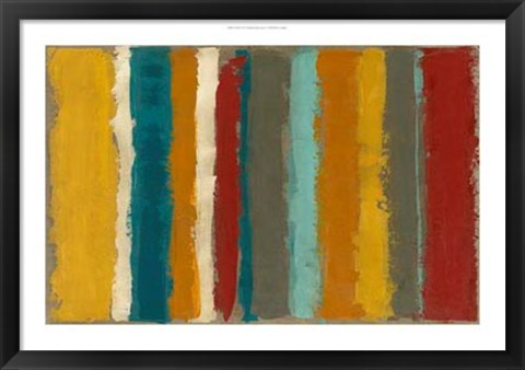 Framed Vibrant Striation I Print