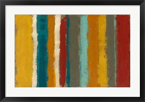 Framed Vibrant Striation I Print