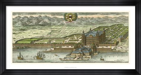Framed Dahlberg Bird&#39;s Eye View I Print