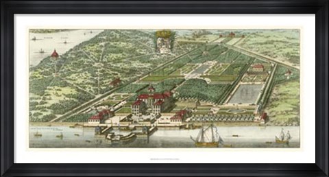 Framed Dahlberg Bird&#39;s Eye View II Print