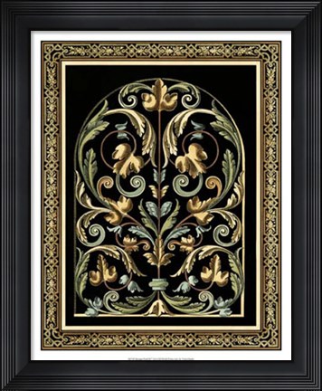 Framed Baroque Panel III Print
