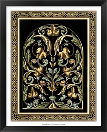 Framed Baroque Panel III Print