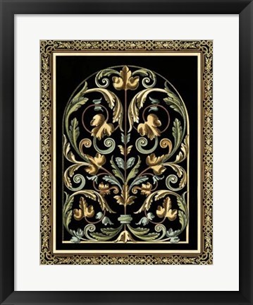 Framed Baroque Panel III Print