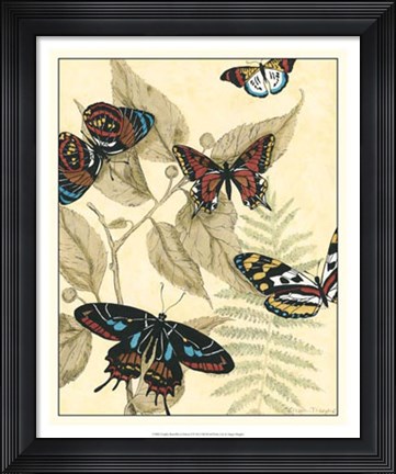 Framed Graphic Butterflies in Nature II Print