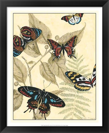 Framed Graphic Butterflies in Nature II Print