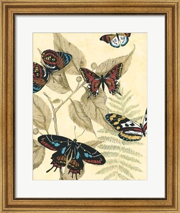 Framed Graphic Butterflies in Nature II Print
