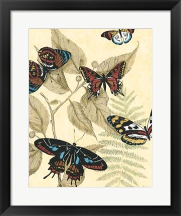 Framed Graphic Butterflies in Nature II Print