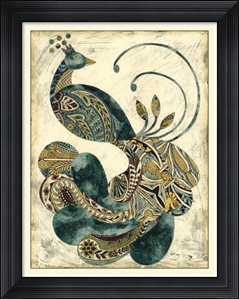 Framed Royal Peacock Print