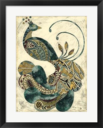 Framed Royal Peacock Print