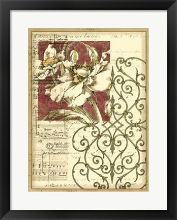 Framed Bella Sonata I Print