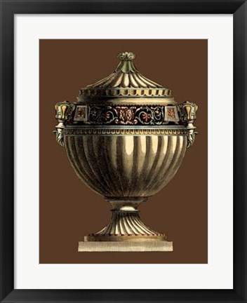 Framed Imperial Urns IV Print