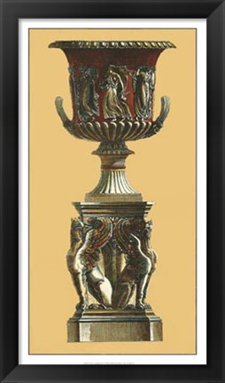 Framed Vase et Piedestal I Print