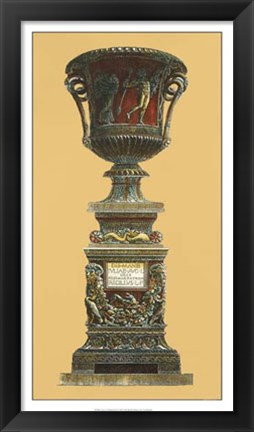 Framed Vase et Piedestal II Print