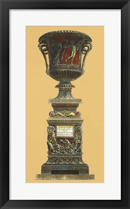 Framed Vase et Piedestal II Print