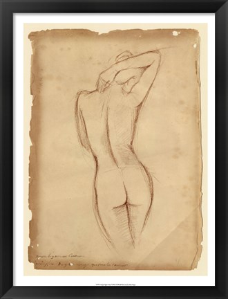 Framed Antique Figure Study I Print