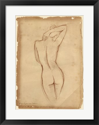 Framed Antique Figure Study I Print