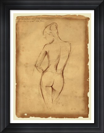 Framed Antique Figure Study II Print
