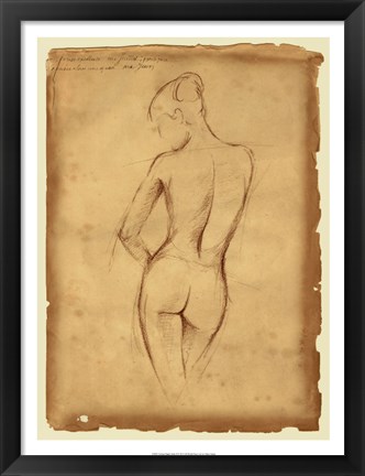 Framed Antique Figure Study II Print