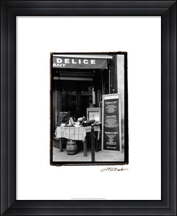 Framed Cafe Charm, Paris IV Print