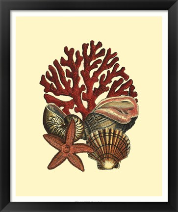 Framed Coral Medley I Print