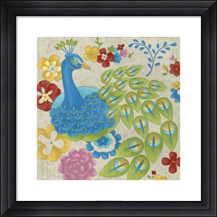 Framed Flores I Print