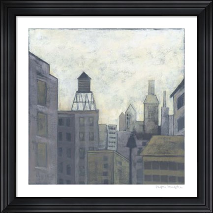 Framed City View I Print