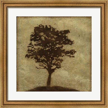 Framed Gilded Tree I Print