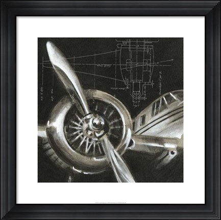 Framed Aerial Navigation I Print