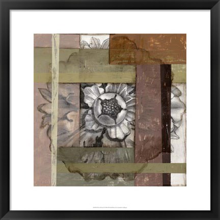 Framed Woven Rosette I Print