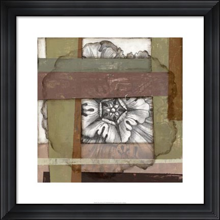 Framed Woven Rosette II Print