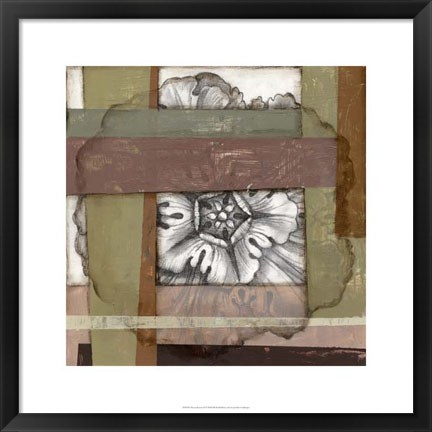 Framed Woven Rosette II Print