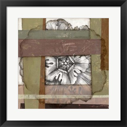 Framed Woven Rosette II Print