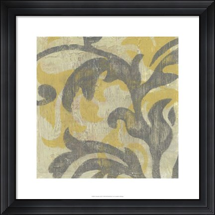 Framed Decorative Twill I Print