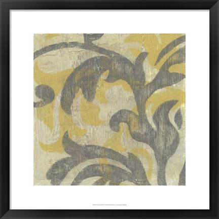 Framed Decorative Twill I Print