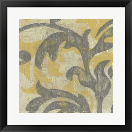 Framed Decorative Twill I Print