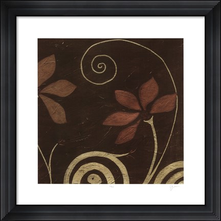 Framed Cardamon Floral I Print