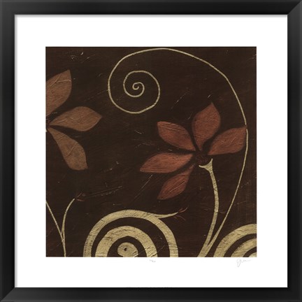 Framed Cardamon Floral I Print